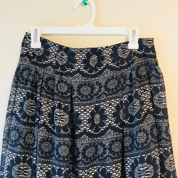 Gap boho pleated circle skirt knee length 2 - Picture 2 of 5